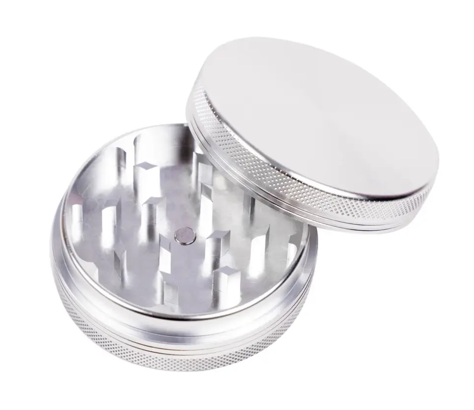 2 Pieces Aluminum Grinder – Silver