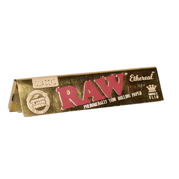 RAW Rolling Papers Classic Ethereal - Unbleached - King Size Slim 32f. 