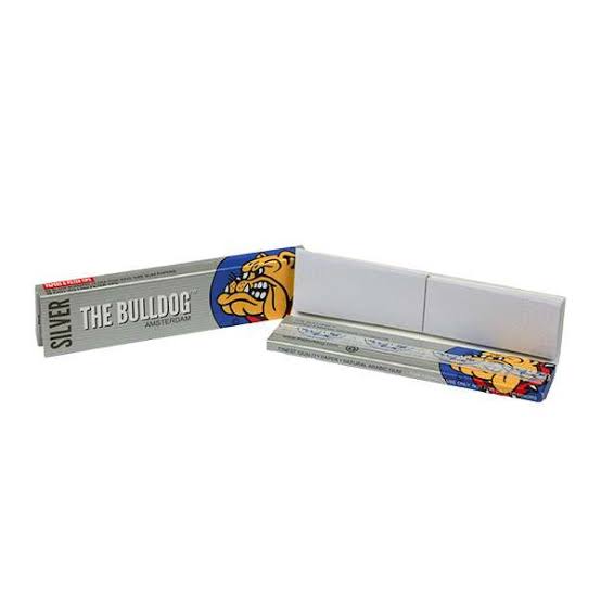The Bulldog Rolling Papers - Silver - King Size Slim + Tips 24pcs