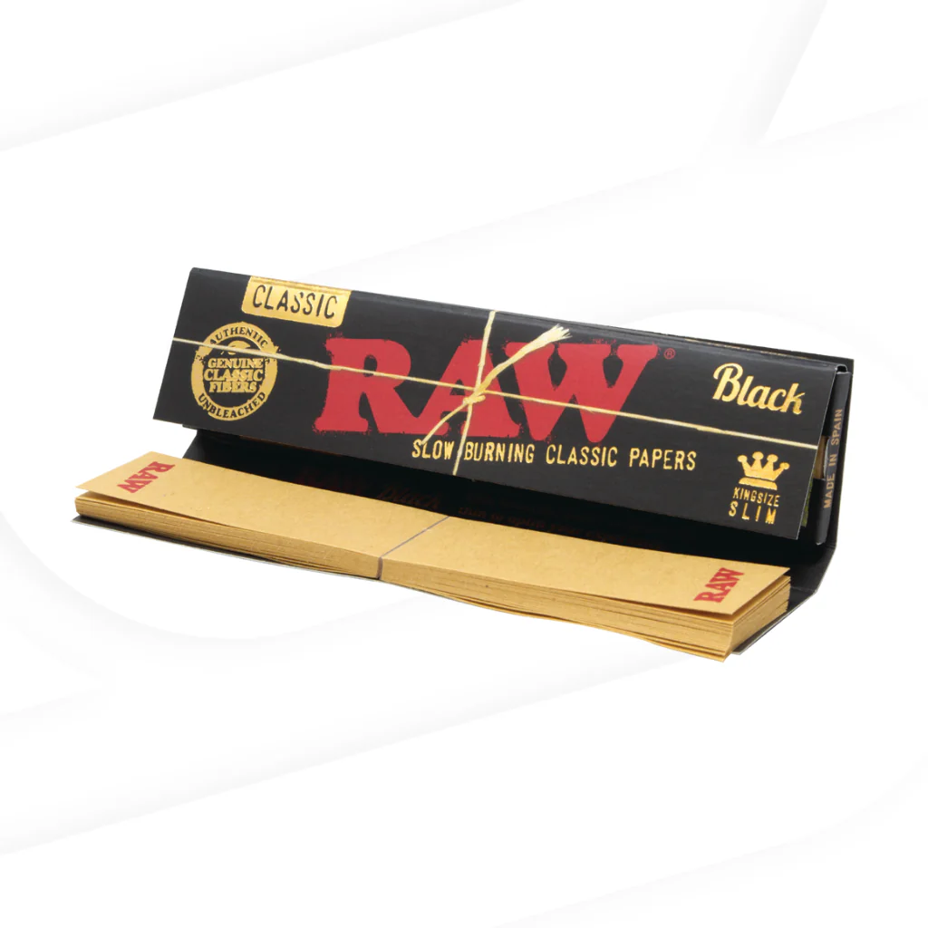 RAW Classic Connoisseur Black King Size Slim + Tips