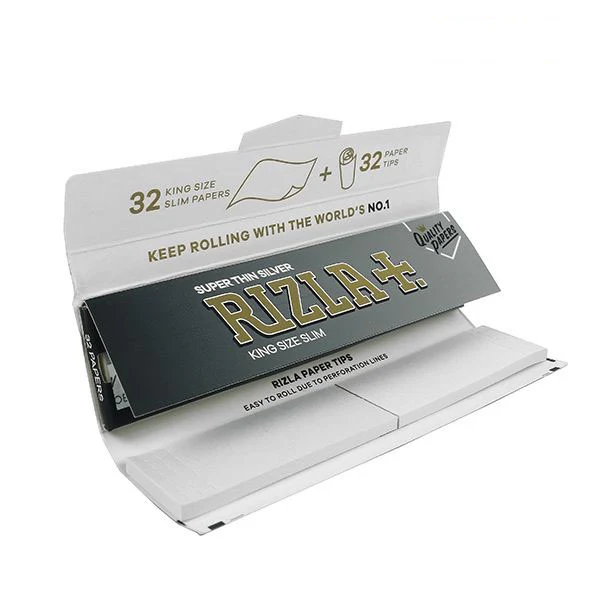 Rizla Silvre King Size Slim Papers + Tips